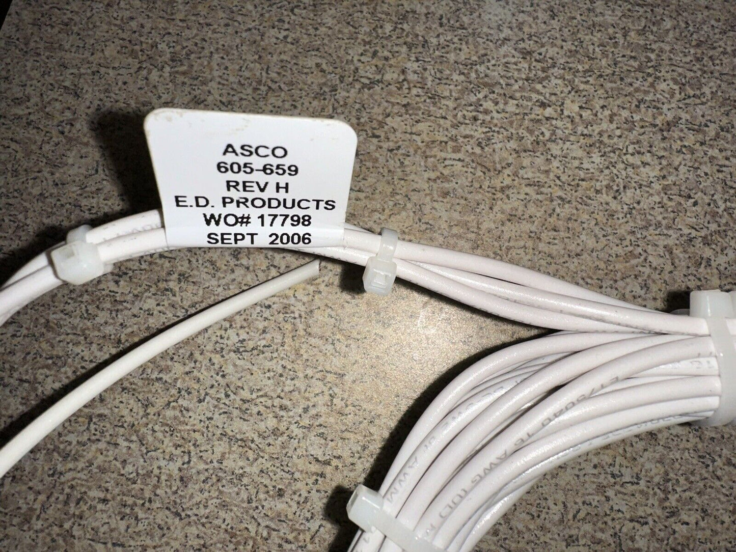 605-659 Asco Wiring Harness 7000 Series Automatic Transfer Switch ATS Controls