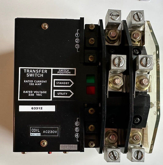 A8185 Generac Power Panel XFER SW-W 150A600V2P 240V 1P GTS ATS Mechanism Switch